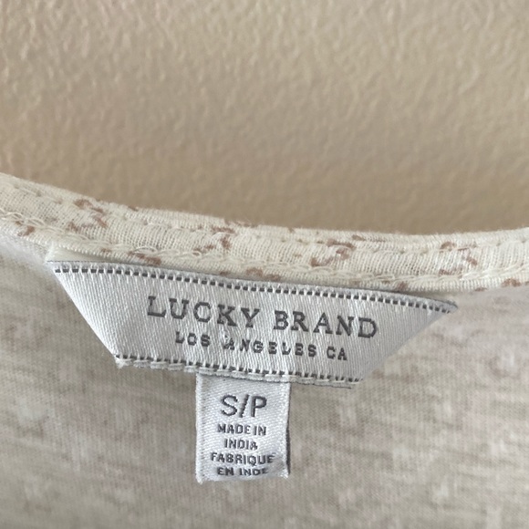 Lucky brand cream womens tie up blouse - Picture 2 of 3